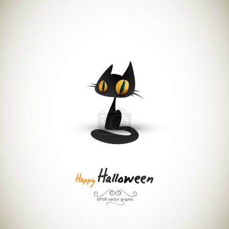 Ilustración de Halloween Cat jalá EPS10 Gráfica jalá capas separadas nombradas en consecuencia - Imagen libre de derechos