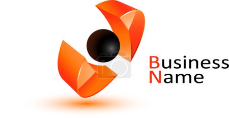 Ilustración de Logotipo de negocio abstracto 3d - Imagen libre de derechos