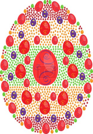 Illustration for Easter egg holiday background - Royalty Free Image