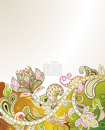 Ilustración de Vector ilustración de fondo con elementos florales - Imagen libre de derechos