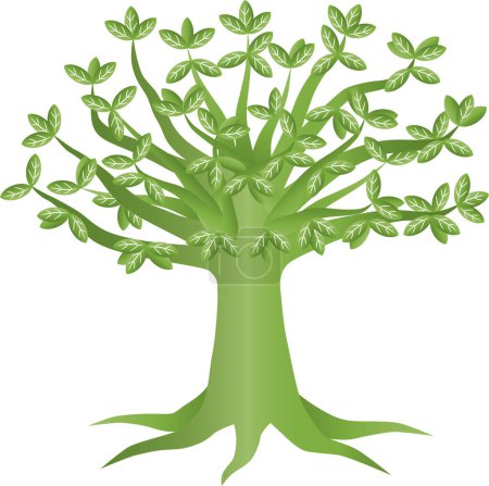 Ilustración de Árbol verde, diseño de vectores - Imagen libre de derechos