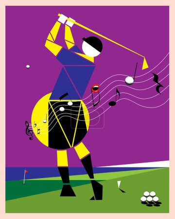 Ilustración de Ilustración para partido de golf - Imagen libre de derechos
