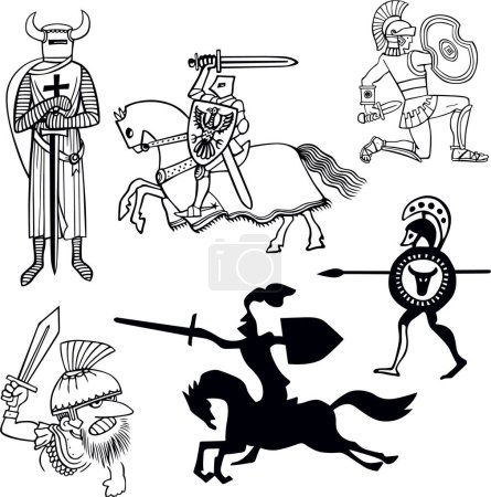 Téléchargez les illustrations : Ensemble vectoriel de la culture romaine - en licence libre de droit