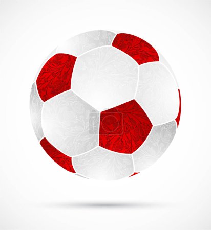 Illustration for Soccer ball on white background - Royalty Free Image