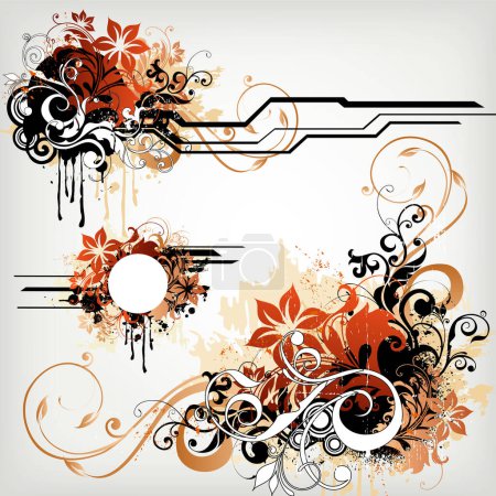 Illustration for Abstract creative vector illustration of floral background - Royalty Free Image