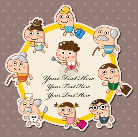 Illustration for Set of baby shower cards - Royalty Free Image