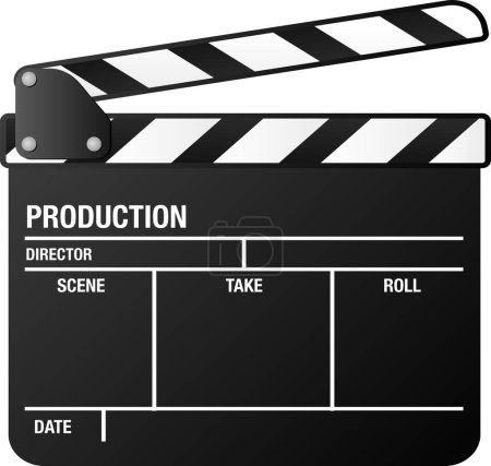 Illustration for Clapper board isolated on white background. cinema clapper. vector illustration. - Royalty Free Image