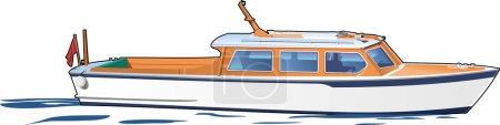 Illustration for Illustration of a boat on a white background - Royalty Free Image