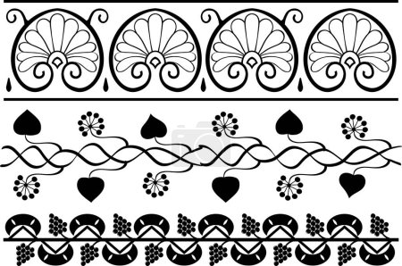 Illustration for Set of decorative borders and elements for design. - Royalty Free Image