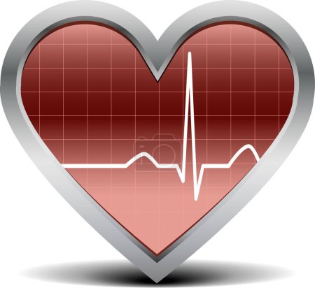 Téléchargez les illustrations : Illustration vectorielle de l'icône de battement de cœur - en licence libre de droit