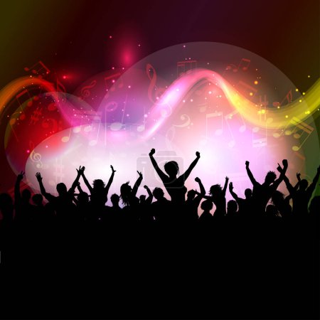 Illustration for Audience on Music Background - Royalty Free Image