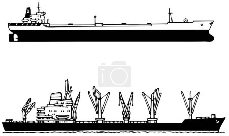 Illustration for Vector set of ships. - Royalty Free Image