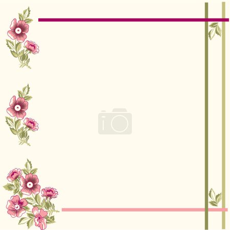 Ilustración de Ilustración web de fondo con elementos florales - Imagen libre de derechos