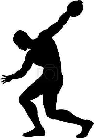 Illustration for Silhouette of a rugby player - Royalty Free Image