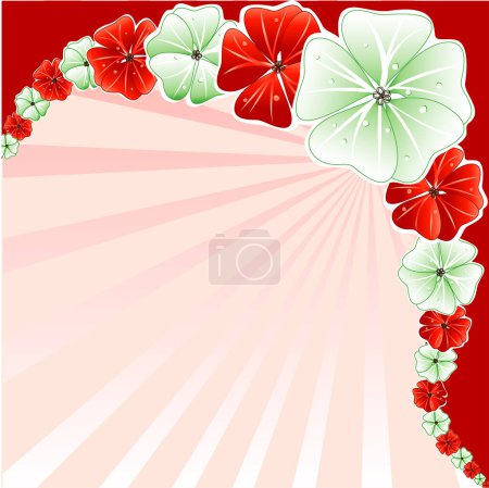 Ilustración de Ilustración vectorial de fondo floral creativo con hermosas flores - Imagen libre de derechos