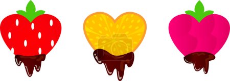 Illustration for Sweet heart shape sweets. vector illustration on a white background. - Royalty Free Image