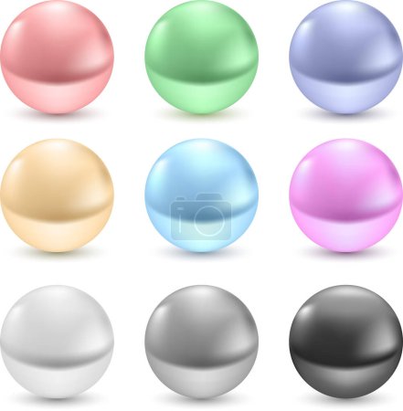 Illustration for 3 d realistic round balls - Royalty Free Image