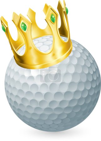 Foto de Rey de la corona de pelota de golf en blanco - Imagen libre de derechos