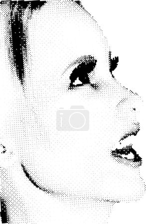 Ilustración de Retrato en blanco y negro de la mujer - Imagen libre de derechos