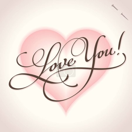 Illustration for I love you lettering. - Royalty Free Image
