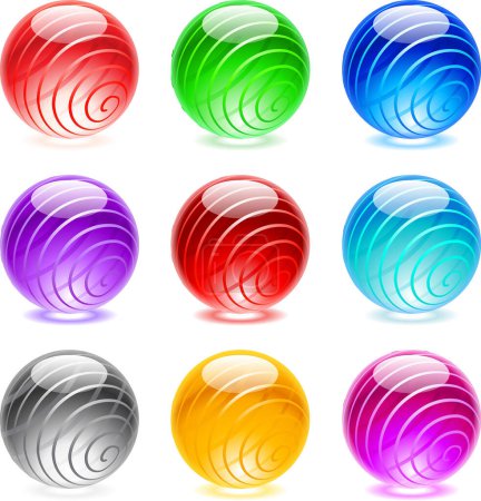 Ilustración de Conjunto de bolas de colores - Imagen libre de derechos