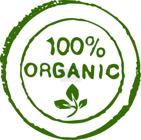 Illustration for Organic product label, vector illustration - Royalty Free Image