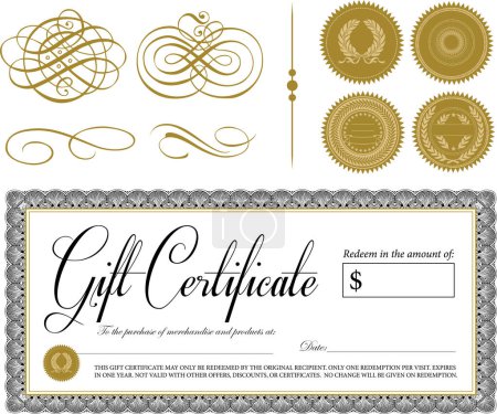 Ilustración de Certificado de diseño de plantilla de diploma. - Imagen libre de derechos