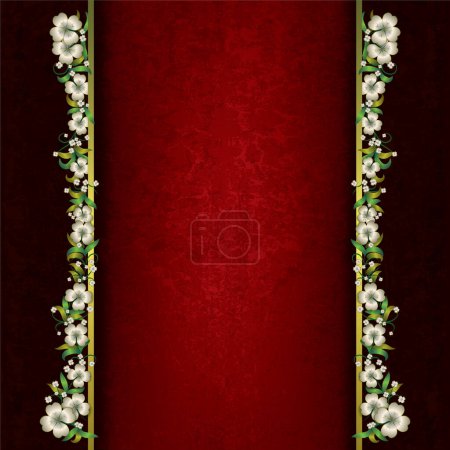 Ilustración de Ilustración vectorial de fondo floral creativo con hermosas flores - Imagen libre de derechos