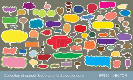 Ilustración de Conjunto de burbujas de habla - Imagen libre de derechos