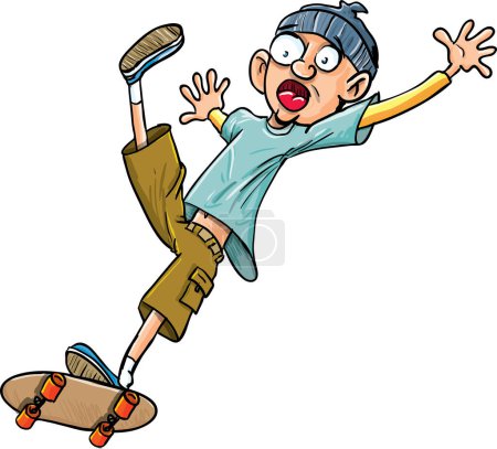 Illustration for Boy skating on skateboard - Royalty Free Image