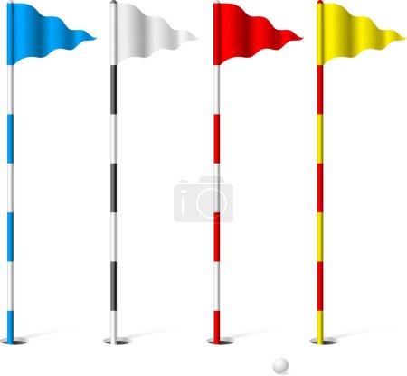 Illustration for Golf ball set on white background - Royalty Free Image