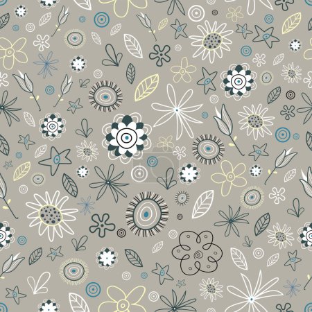 Illustration for Web illustration of background with floral elements - Royalty Free Image