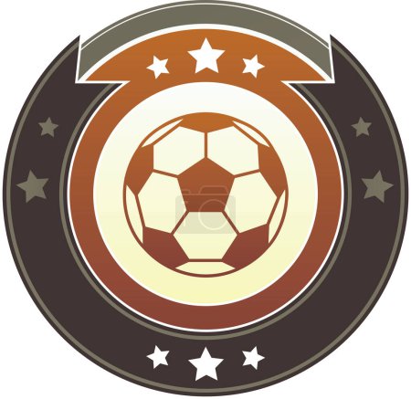 Illustration for Soccer emblem design, illustration on white background - Royalty Free Image