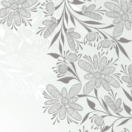 Illustration for Web illustration of background with floral elements - Royalty Free Image