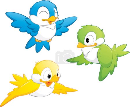 Illustration for Set of cute little birds - Royalty Free Image