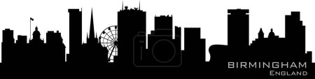 Ilustración de Silueta del horizonte de Londres, silueta negra ilustración - Imagen libre de derechos