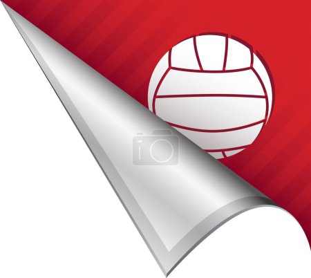Illustration for Volleyball ball label, vector illustration - Royalty Free Image