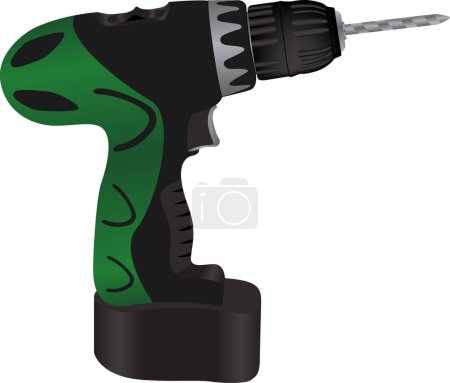 Illustration for Black drill isolated on white background - Royalty Free Image