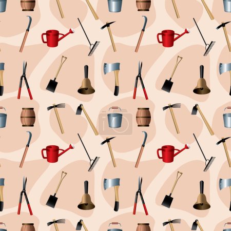 Illustration for Work of coffee tools on a white background - Royalty Free Image