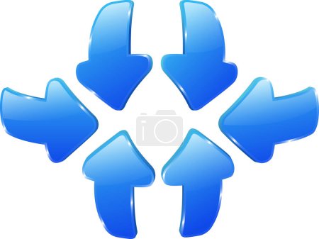 Ilustración de Ilustración de flechas azules 3d - Imagen libre de derechos