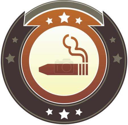 Téléchargez les illustrations : Icône fumeur sur blanc - en licence libre de droit