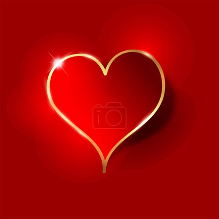 Ilustración de Día de San Valentín fondo con forma de corazón - Imagen libre de derechos