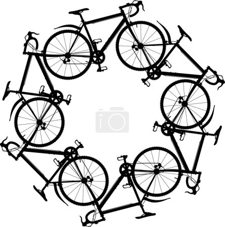 Téléchargez les illustrations : Cadre bicyclette noir - illustration - en licence libre de droit