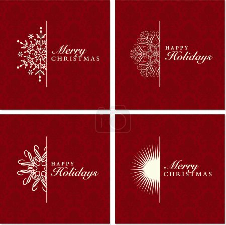 Illustration for Christmas greeting cards with snowflakes - Royalty Free Image