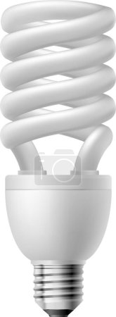 Illustration for Energy saving light bulb. isolated on white background - Royalty Free Image