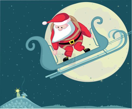 Ilustración de Feliz año nuevo y fondo de Navidad. tarjeta de Navidad festiva. ilustración vectorial. - Imagen libre de derechos