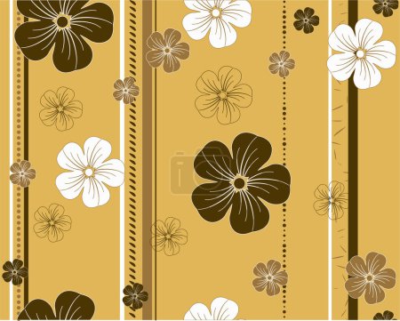 Illustration for Vector illustration of creative floral background with beautiful flowers - Royalty Free Image
