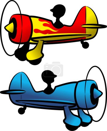 Illustration for Vector illustration of airplane cartoon - Royalty Free Image