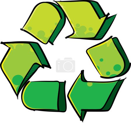 Ilustración de Símbolo de reciclaje con flechas - Imagen libre de derechos
