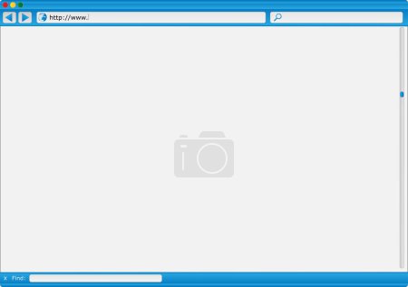 Illustration for Blank Modern Internet Web Browser With Copyspace - Royalty Free Image
